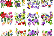 Card tamplates. Watercolor flowers., a Card Template by fiolika (Thumbnail 2 of 4)