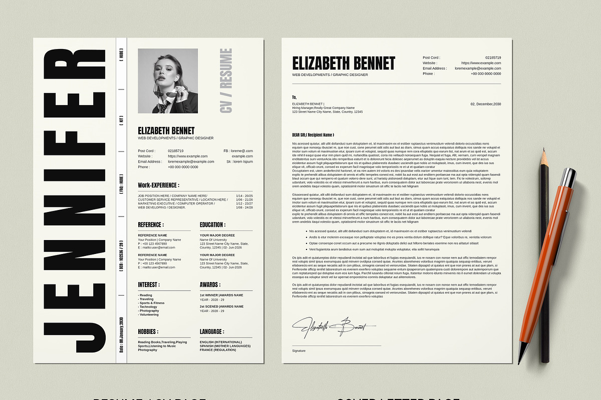 Resume - CV - Letter, a Resume Template by Cleffon_Graphic_Studio (Photo 5 of 6)