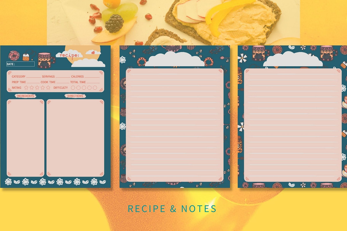 Meal & Grocery Planner Templates, a Stationery Template by Yiru Chen Studio (Photo 5 of 6)