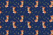 Cute fox vector. Fox pattern print, an Animal Illustration by StudioLondon (Thumbnail 2 of 6)