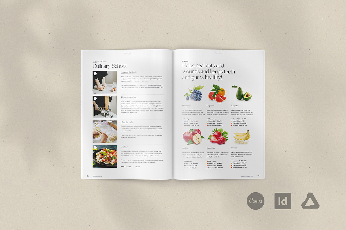 Cook- and Recipebook / Canva + Indd, a Brochure Template by Imagination Area (Photo 18 of 23)