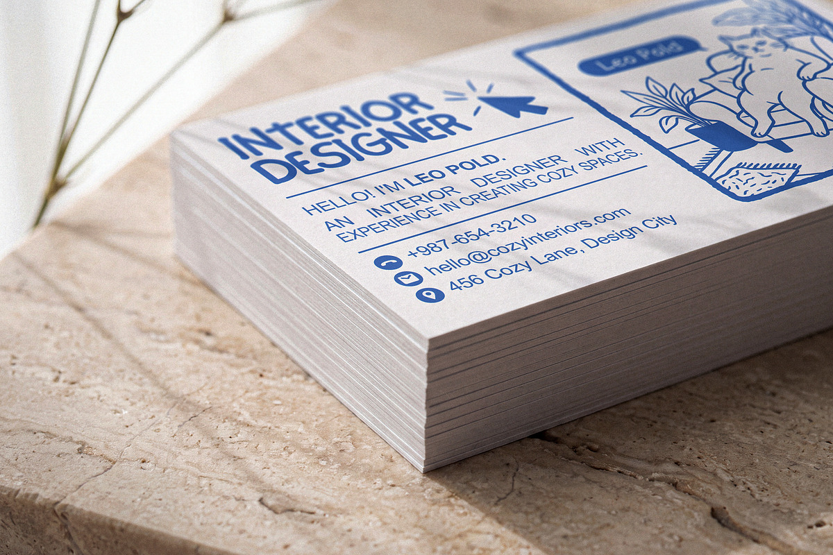 Realistic Business Card Stack Mockup, an Advertising Mockup by Designer Dude (Photo 1 of 2)