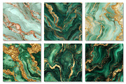 Green Gold Agate Watercolor Textures, a Texture Graphic by Dream Creation (Thumbnail 5 of 7)