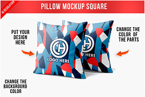 Pillow Mockup Square PSD, a Product Mockup by Bruno's Shop