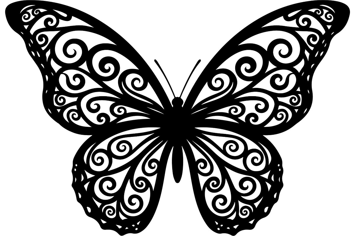Elegant Butterfly Silhouette, an Object Graphic by Designer_Momina (Photo 12 of 20)