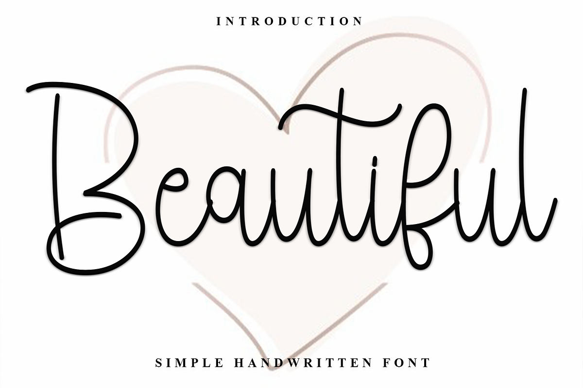 Beautiful, a Handwritten Font by InermediaSTUDIO (Photo 1 of 7)