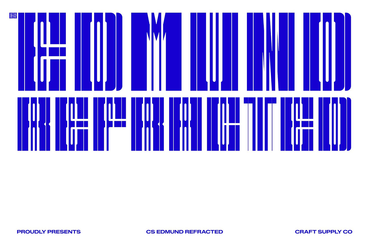 CS Edmund Refracted, a Sans Serif Font by Craft Supply Co. (Photo 1 of 8)