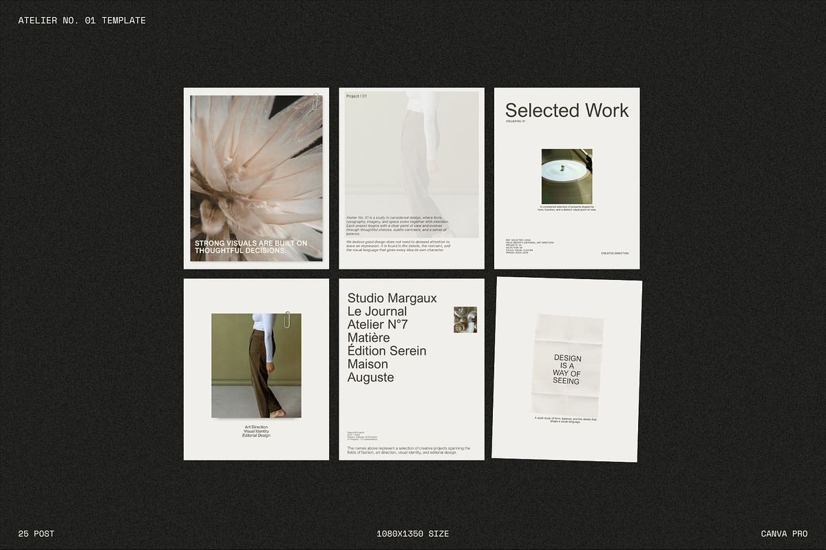 Atelier No 01 Instagram Template, a Social Media Template by Mia Branding Studio (Photo 2 of 4)