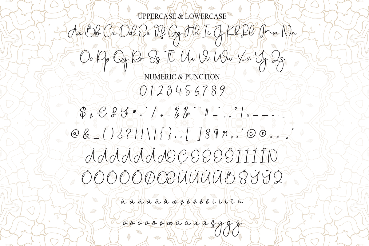 Mandala | Script Font, a Handwritten Font by Scratchones (Photo 7 of 9)