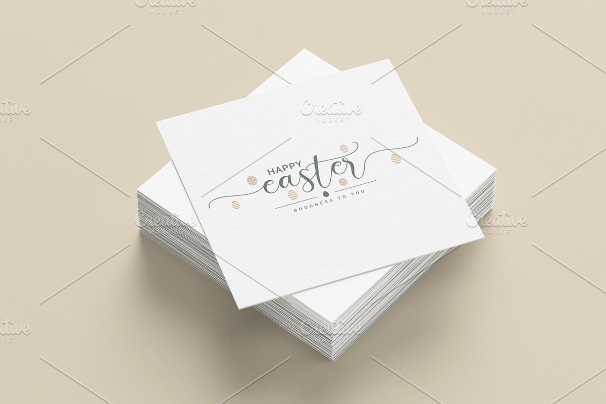 Easter Card With Happy Easter, an Illustration by PushLogo (Photo 3 of 3)