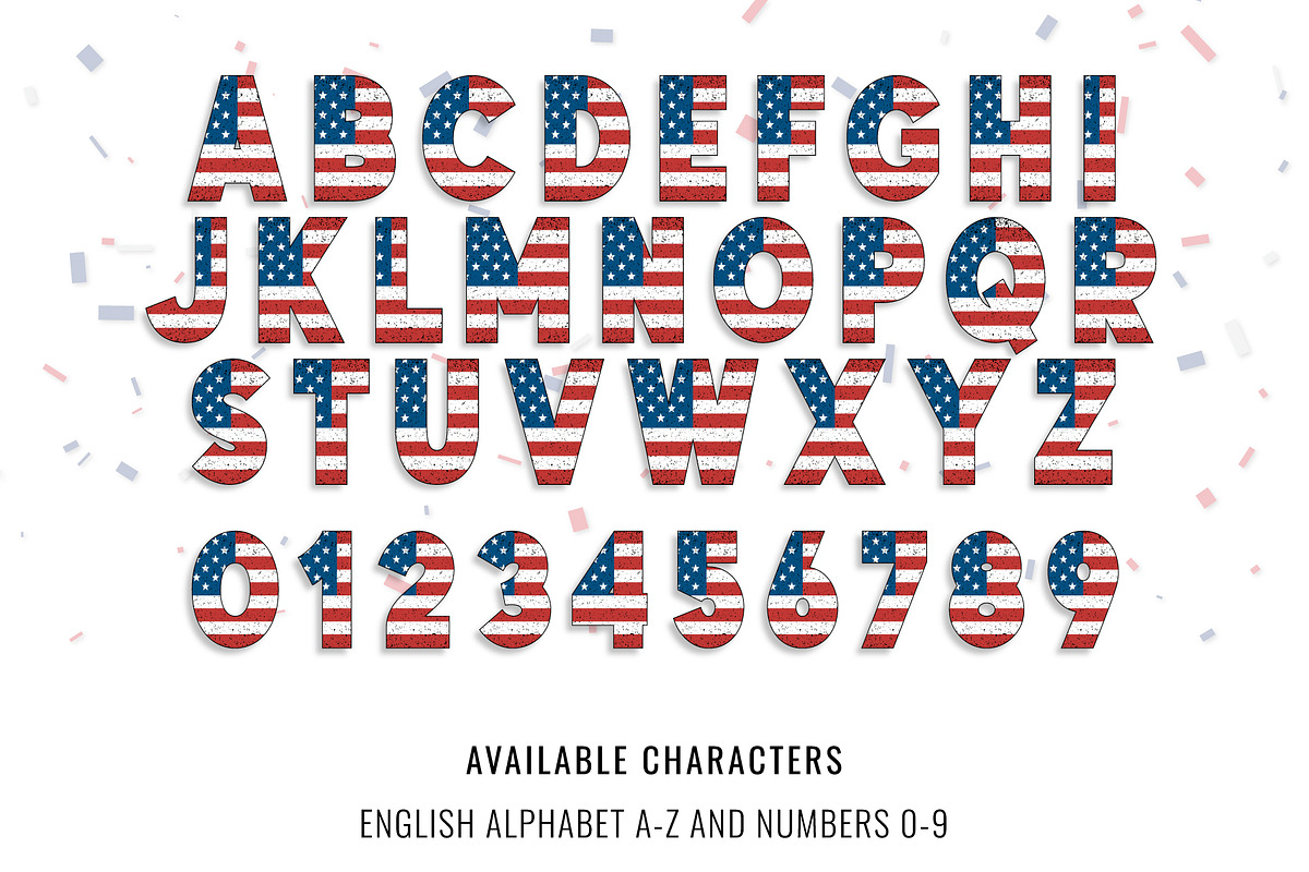 USA Flag Retro Font, a Font by Font Craft Studio (Photo 2 of 6)