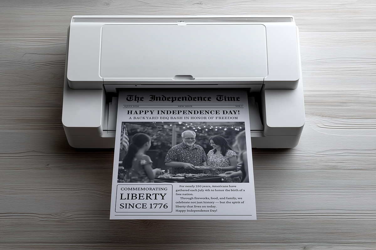 Newspaper Independence Day Invitatio, an Invitation Template by ZoloDesignHub (Photo 6 of 10)