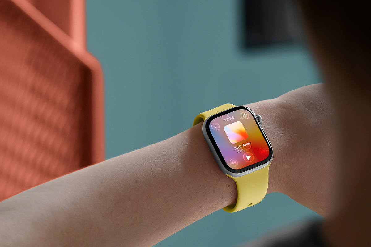 24 Watch Series 11 in Hand Mockups, a Wearable Device Mockup by Asylab (Photo 78 of 107)