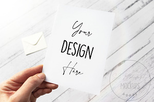 Handheld White Card Mockup JPG