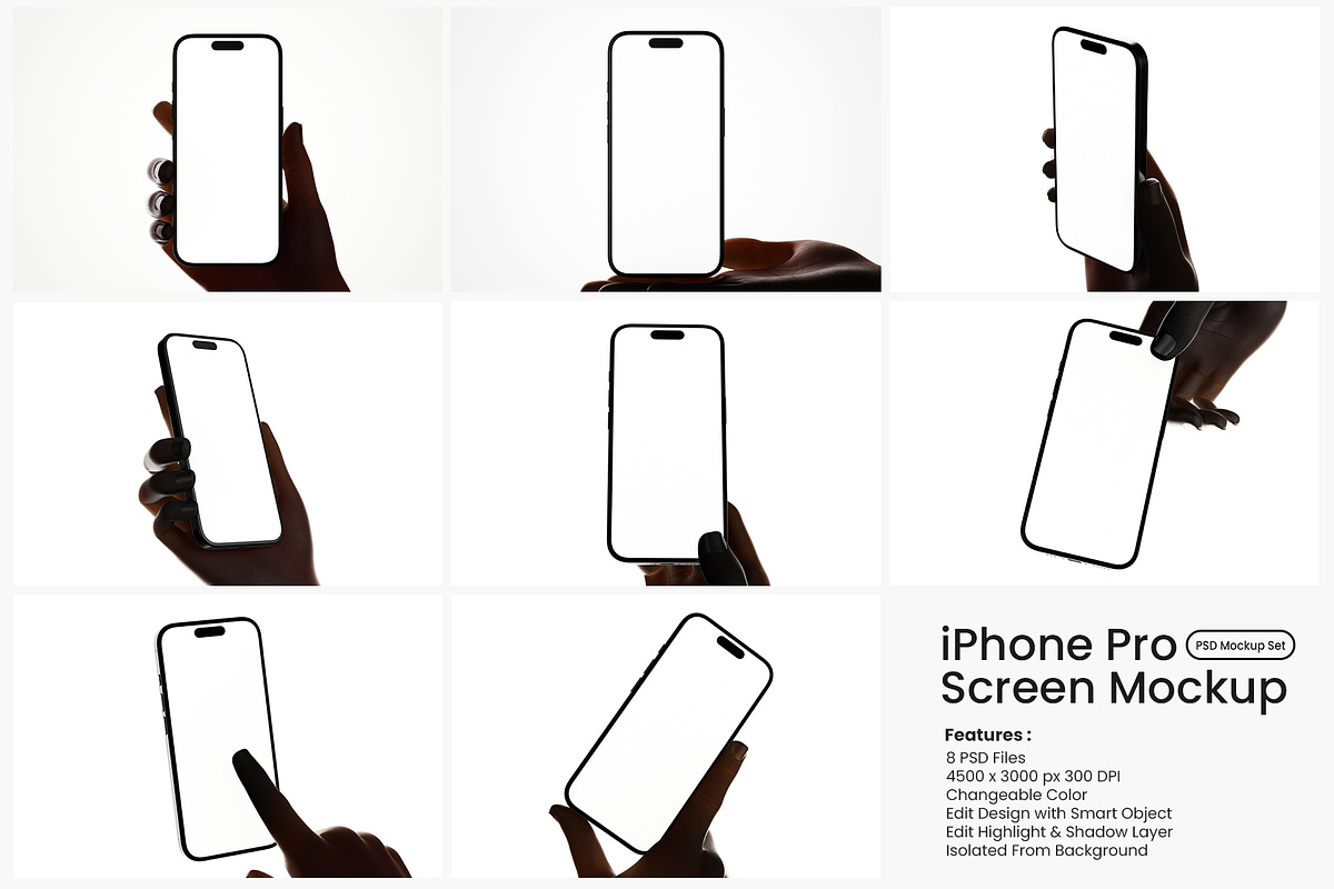 iPhone with Hand Backlight Mockups, an iPhone Mockup by Remnand Studio (Photo 2 of 10)