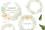 Forest Green & Blush Pink, an Object Illustration by OJardin (Thumbnail 6 of 9)
