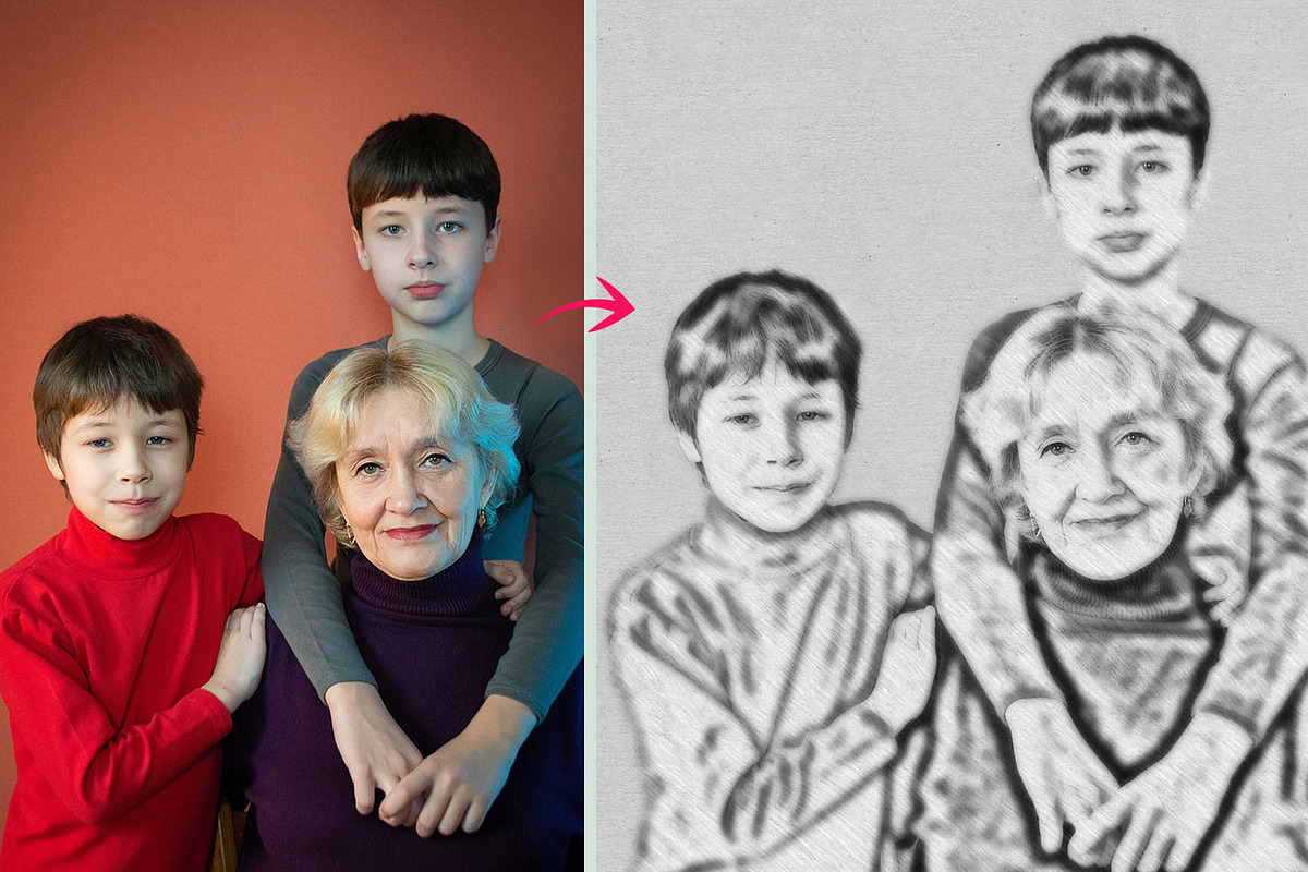 Realistic Pencil Sketch Photoshop, an Action Add-On by MRI STUDIO (Photo 5 of 17)