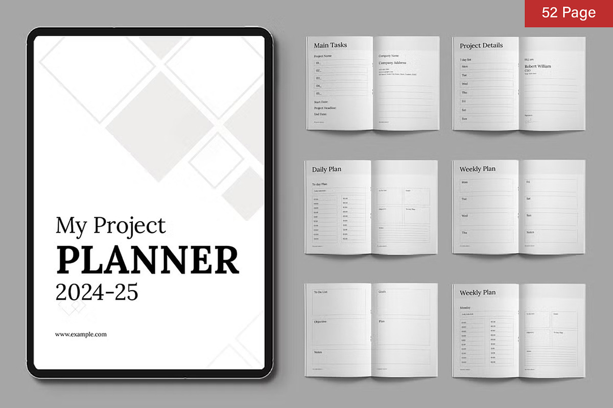 Planner Template Bundle, a Stationery Template by ContestDesign (Photo 8 of 39)