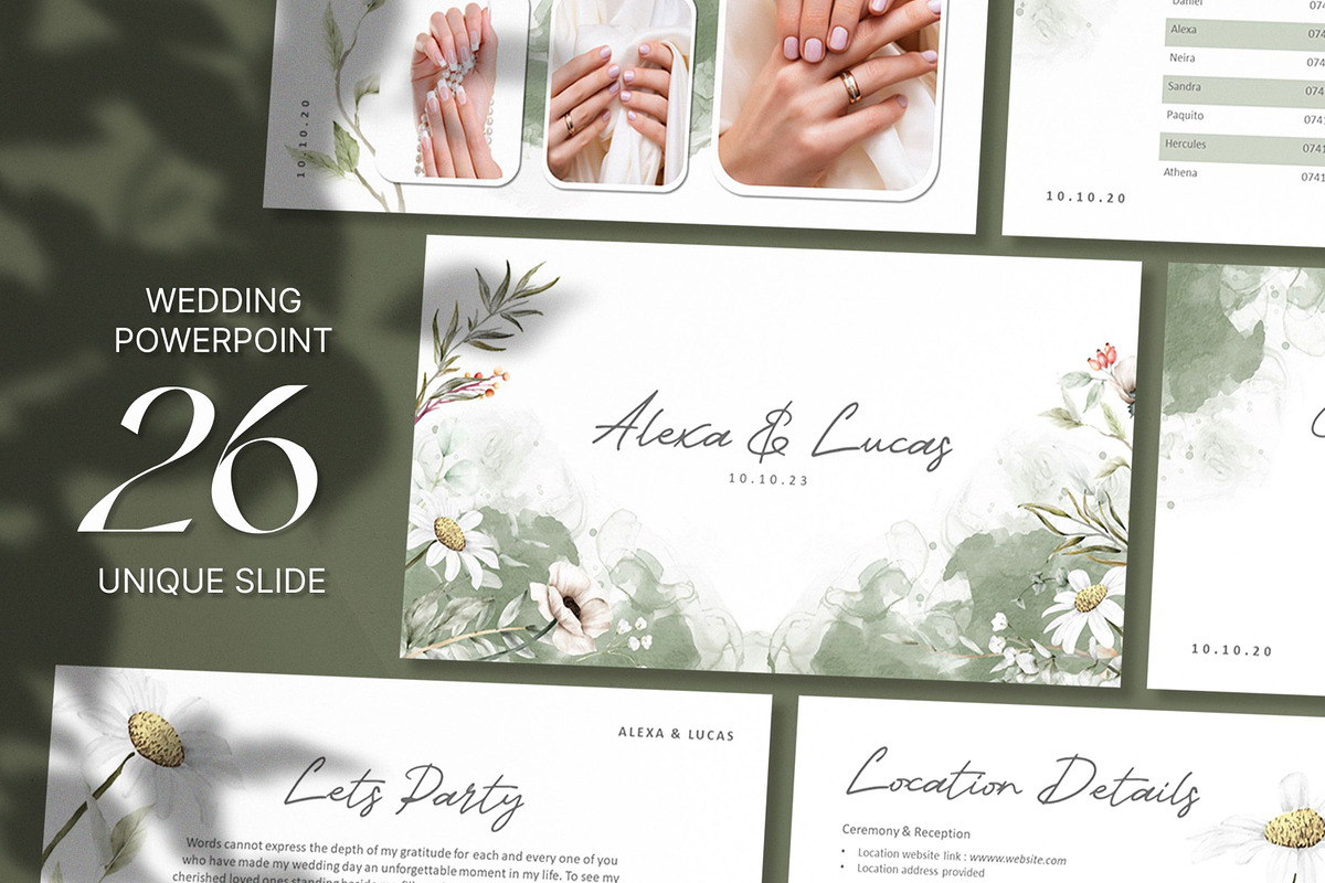 Wedding Planner Powerpoint Template, a Presentation Template by SKY CREATION (Photo 1 of 6)