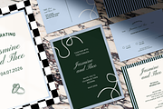 Modern Old Money Wedding Invite Set, an Invitation Template by Lotus White-Sugito (Thumbnail 1 of 4)