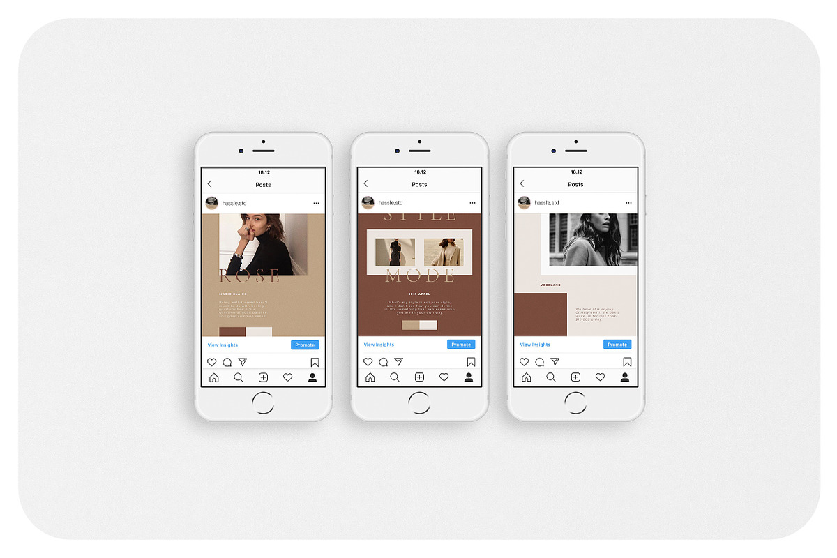 HASSLE Instagram Feed, a Social Media Template by Aprilea (Photo 3 of 7)
