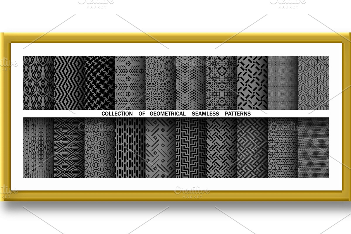 Geometric set of patterns, a Pattern Graphic by RODINA (Photo 2 of 3)