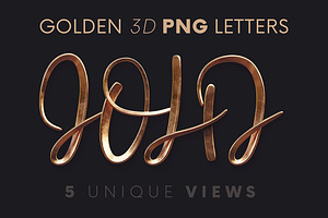 Golden - PNG Alphabet