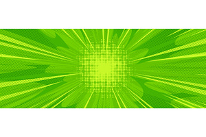 Green comic background with halftone, an Illustration by art PVP - market