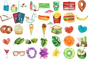 Travel Watercolor Clipart 76 PNG, an Illustration by LilyBoo Clipart (Thumbnail 2 of 3)