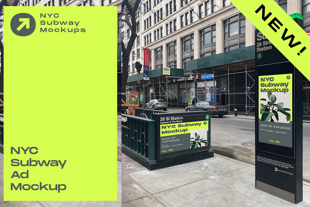 NYC Subway Billboard Mockup, an Advertising Mockup by NYC Billboard Mockups (Photo 1 of 2)