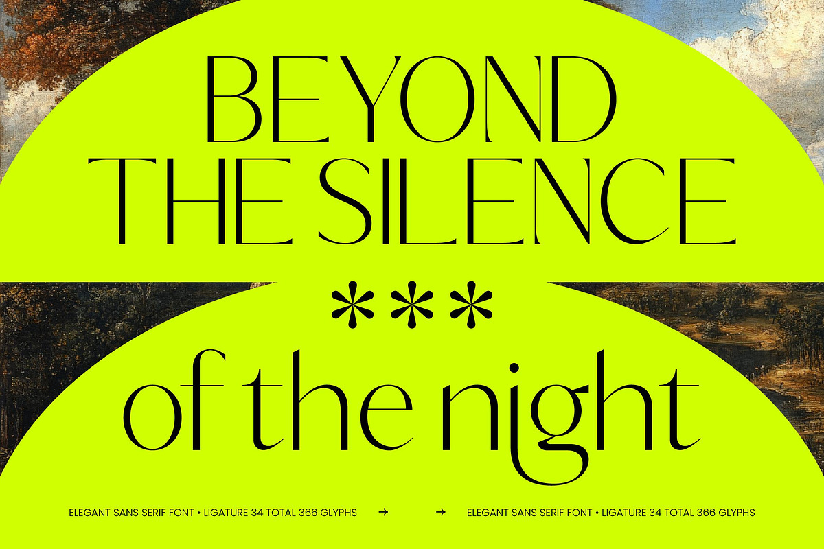 Silence Night Elegant Sans Serif, a Sans Serif Font by timelesstype.co (Photo 1 of 10)