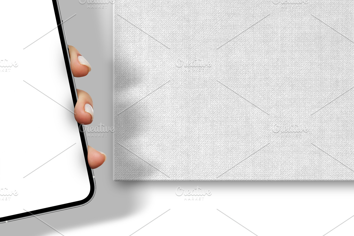iPhone and Canvas Mockup, a Product Mockup by Moonlight Creative (Photo 4 of 5)