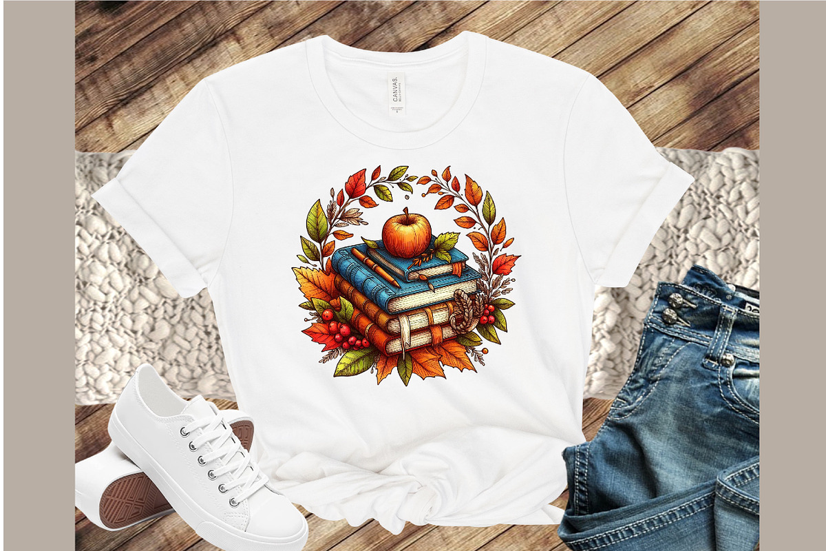 Autumn Books Sublimation Clipart Bun, an Illustration by Sublimation Artist (Photo 4 of 6)