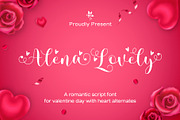 Alena Lovely - Romantic Script Font, a Script Font by Siwox Studios (Thumbnail 1 of 8)