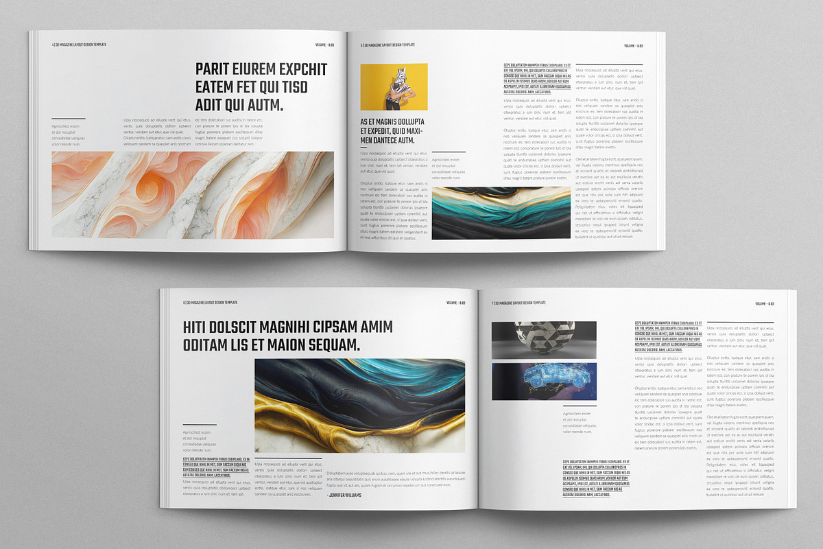 Digital Magazine Template Landscape, a Magazine Template by TemplatesForest