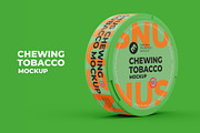 Snus Chewing Tobacco Can Mockup Side, a Packaging Mockup by easymock 2 (Thumbnail 1 of 10)