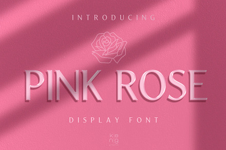 Pink Rose Font, a Handwritten Font by KengGraphic