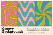 24 Groovy Psychedelic Backgrounds, a Background Graphic by Graphic Goods (Thumbnail 1 of 15)