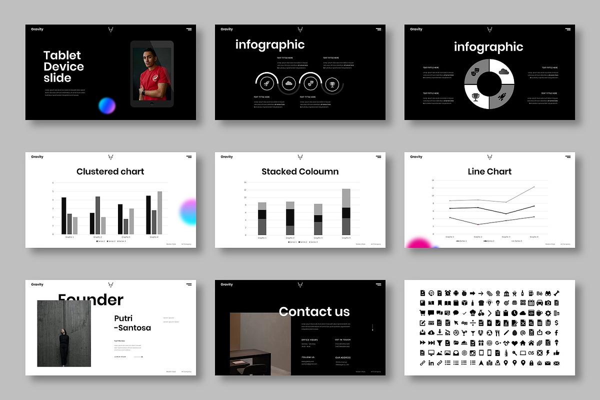 Gravity – Business PowerPoint, a Presentation Template by Dens Creative Studio (Photo 5 of 6)
