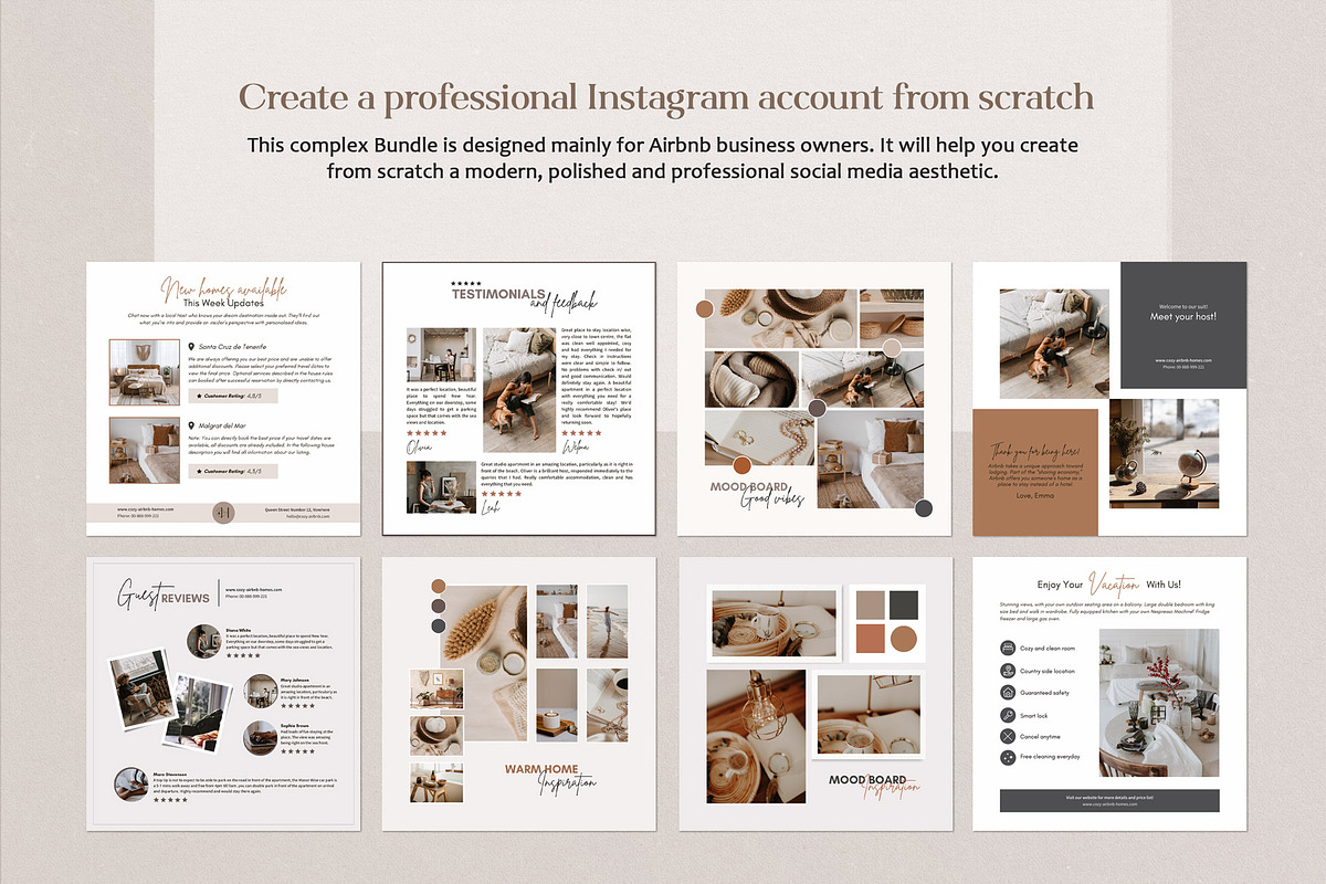 Airbnb Vacation Branding Template, a Branding & Logo Template by Emmart Studio (Photo 3 of 10)