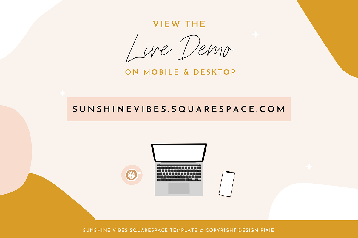 Squarespace Template Sunshine Vibes, a Squarespace Template by Design Pixie (Photo 3 of 8)
