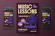 Music Lessons Flyer Set, a Flyer Template by Annora Studio (Thumbnail 3 of 6)