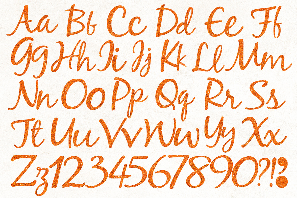 Orange Glitter Alphabet, an Object Graphic by Patterns for Dessert (Photo 2 of 4)