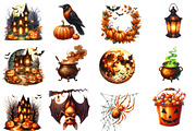 Watercolor Amber Halloween, an Illustration by Designworld (Thumbnail 3 of 6)