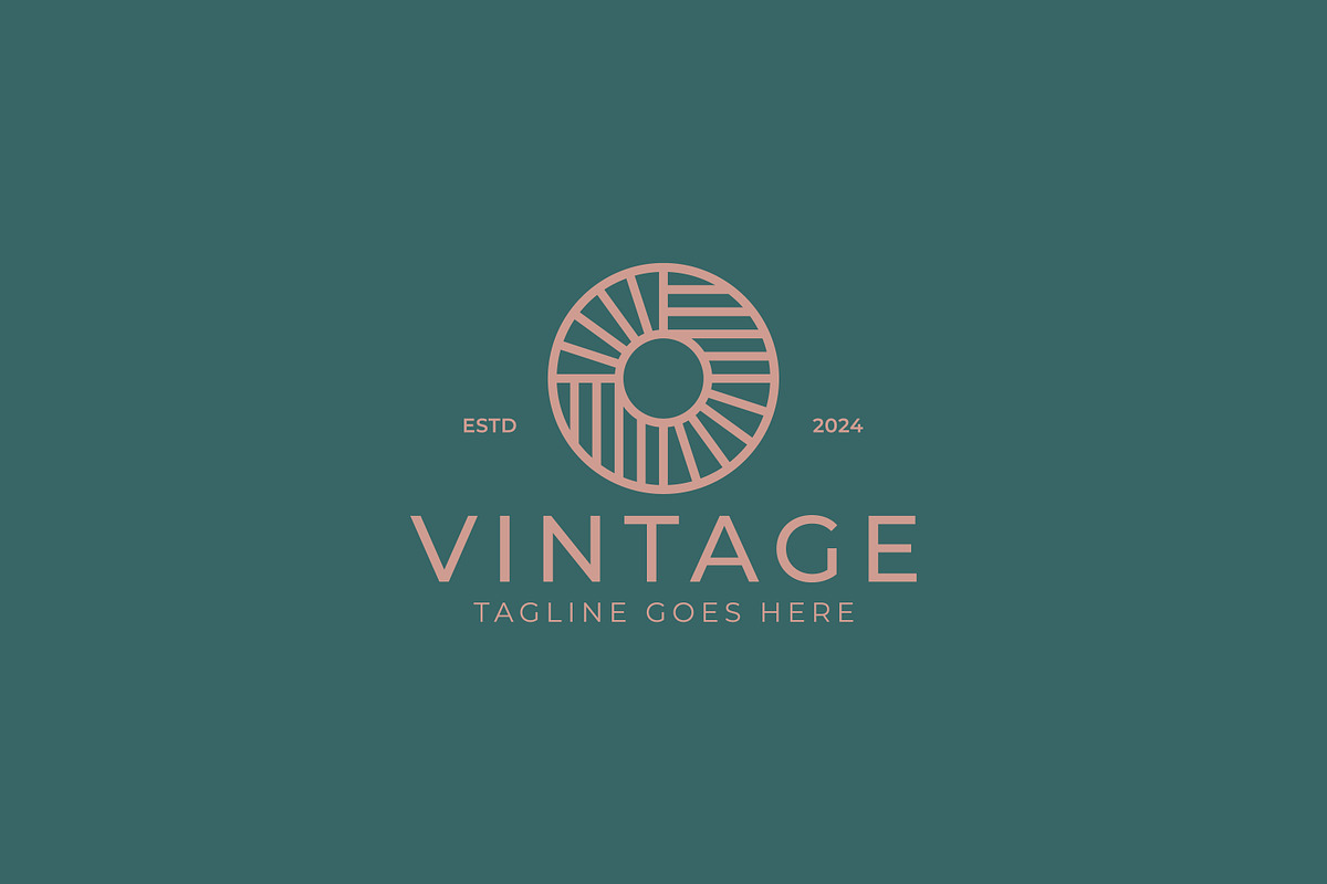 Circle Linear Geometric Logo Vintage, a Branding & Logo Template by Signatoro (Photo 1 of 2)