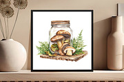 Mushrooms Jar Clipart, an Illustration by DreamCafeArt (Thumbnail 5 of 5)