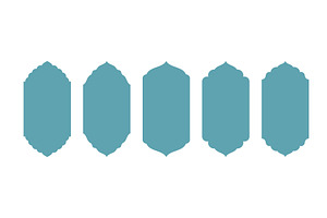 Set of Islamic Frame Borders, an Illustration by Liudmyla Matviiets