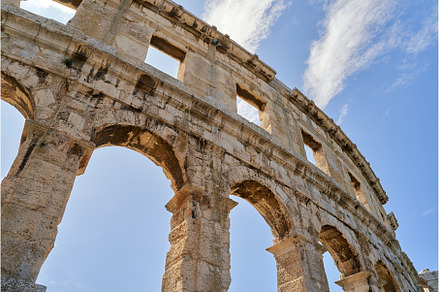 Ancient Roman amphitheater arena, an Architecture Photo by Oleksandr Berezko