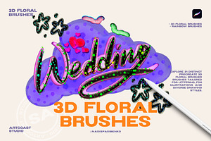 Procreate 3D Floral Brushes