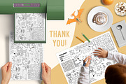 Dinosaur coloring activity play mats, an Education Illustration by Lexi Claus (Thumbnail 6 of 6)